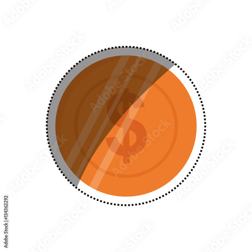 Coin money isolated icon vector illustration graphic design