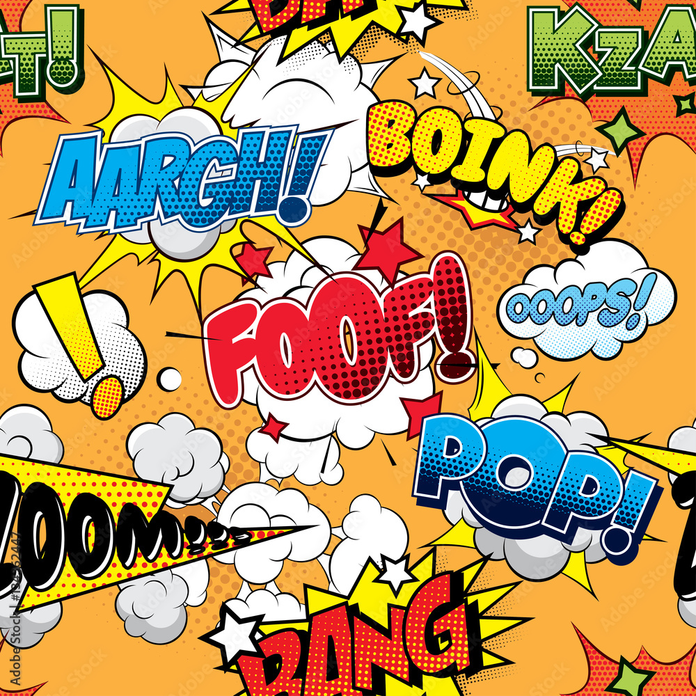 Foof Seamless comics background Foof Seamless comics background