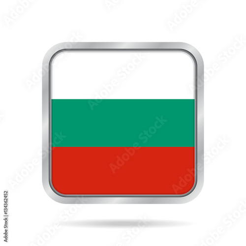Flag of Bulgaria. Metallic gray square button. Free Download Flag of Bulgaria. Metallic gray square button. - GFXLoad