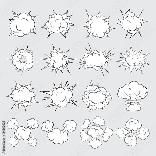Set vector comic bubble