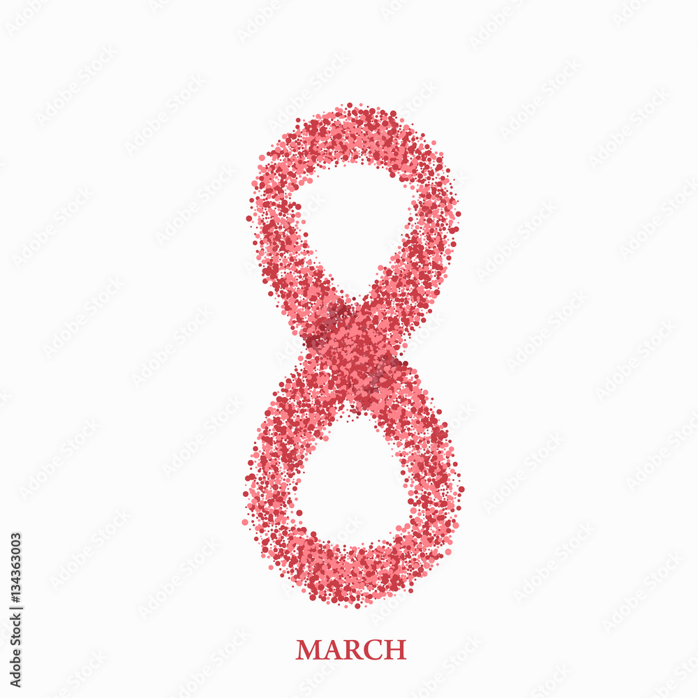 Vector greeting card on the day of 8 March Vector greeting card on the day of 8 March