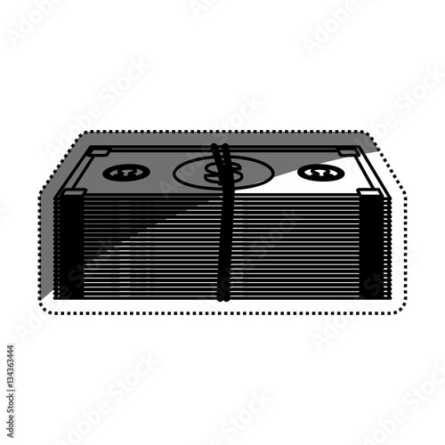 Billets money isolated icon vector illustration graphic design