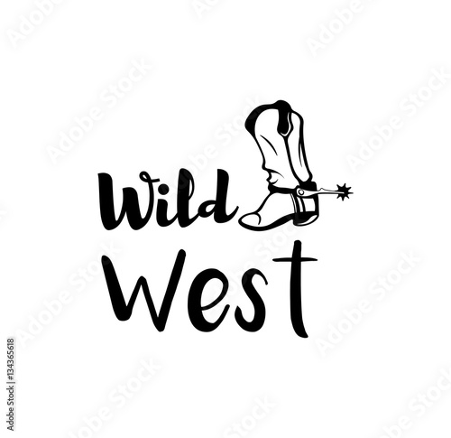 Cowboy boot. wild west design. vector illustration isolated