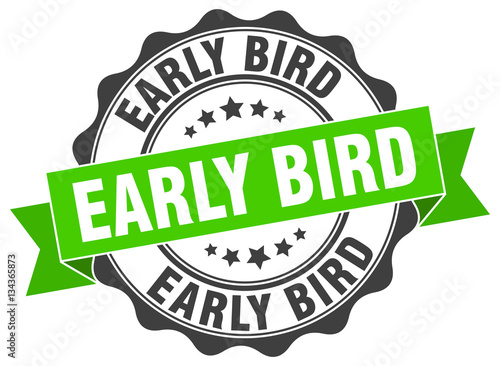 early bird stamp. sign. seal