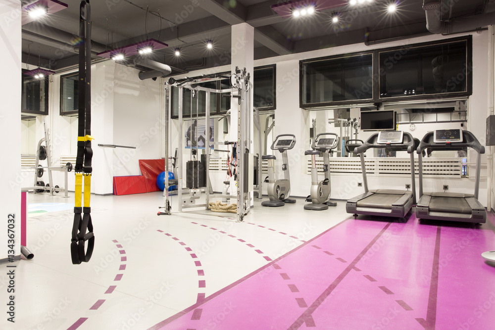 Interior of modern gym Interior of modern gym