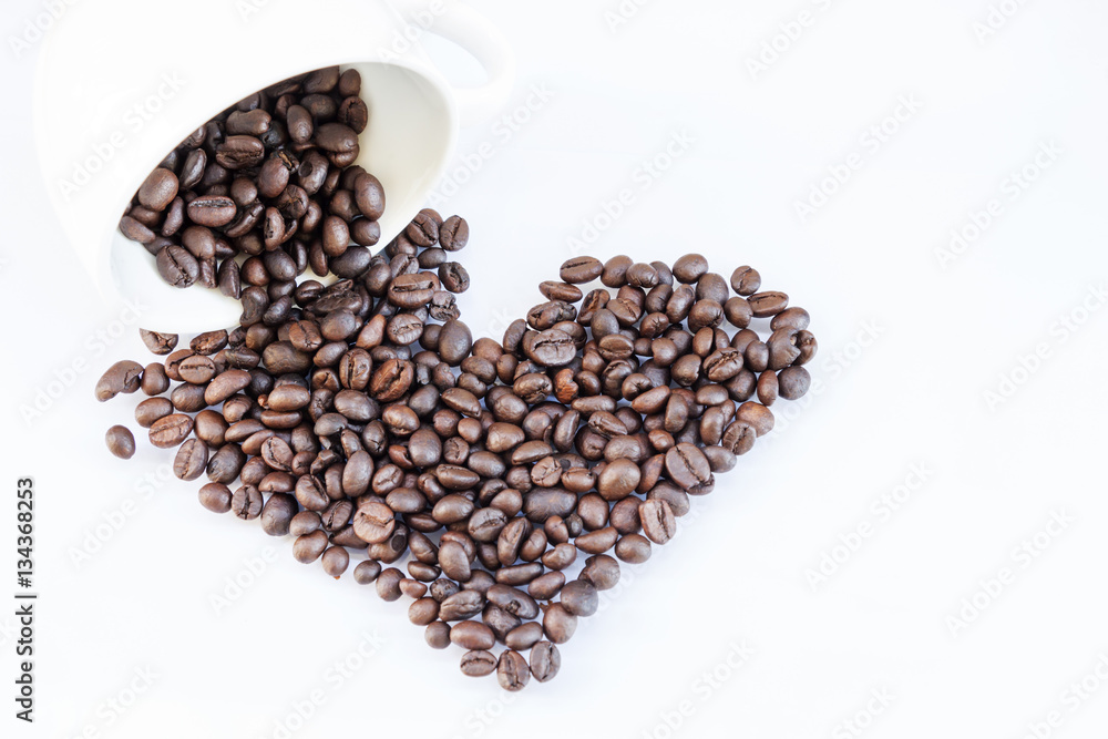 Coffee beans isolated on white background Coffee beans isolated on white background