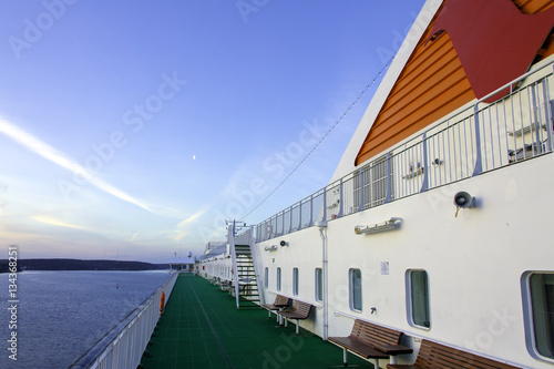 main deck of passenger farry photo