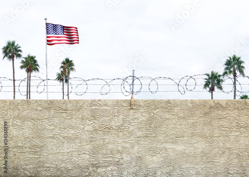 Tablou pe pânză United States Border Wall