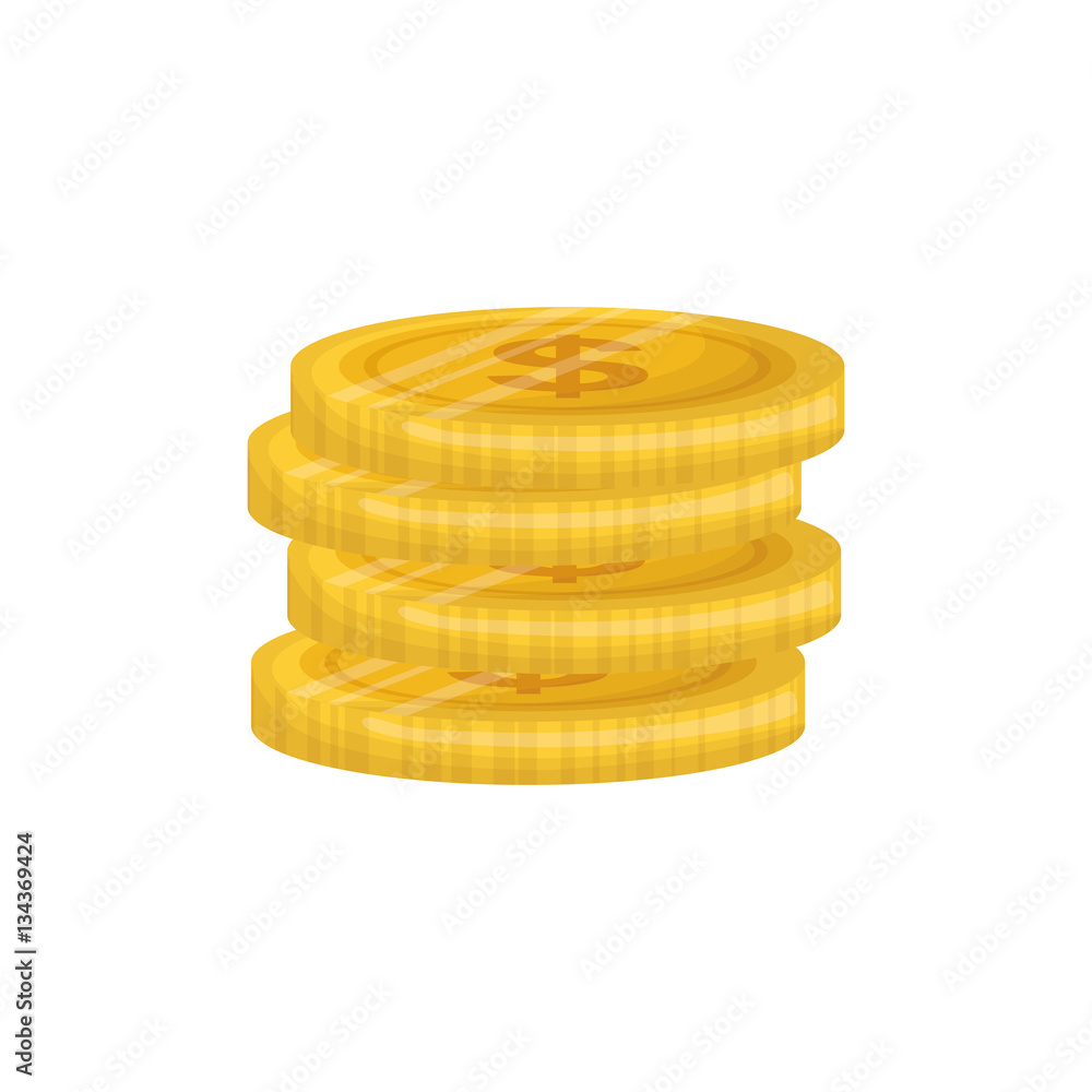 Coins money isolated icon vector illustration graphic design