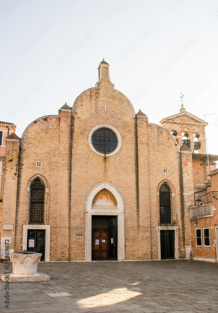 Church of San Giovanni in Bragora,Venice,Italy,20 January 2017,church was founded at the beginning of the VIII century,in this church ceremony baptism of Antonio Vivaldi in 1678