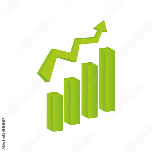 Growth up statistics icon vector illustration graphic design