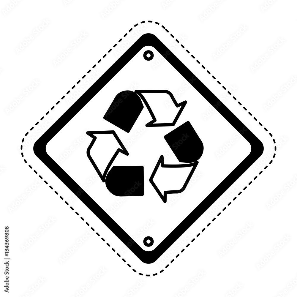 Obraz premium recycle symbol sign icon vector illustration design