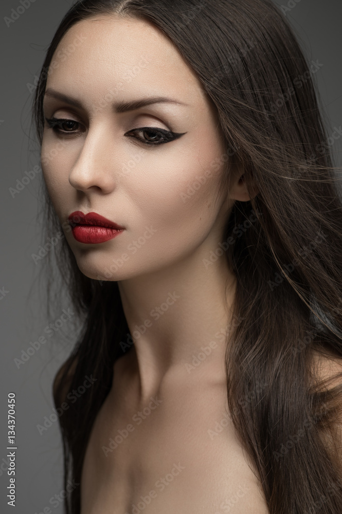 Obraz premium Sexy woman with red lips