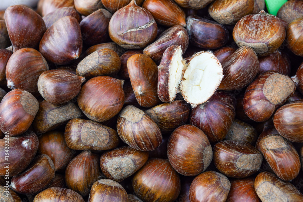 This is Sweet Chestnut in Thai food Market This is Sweet Chestnut in Thai food Market
