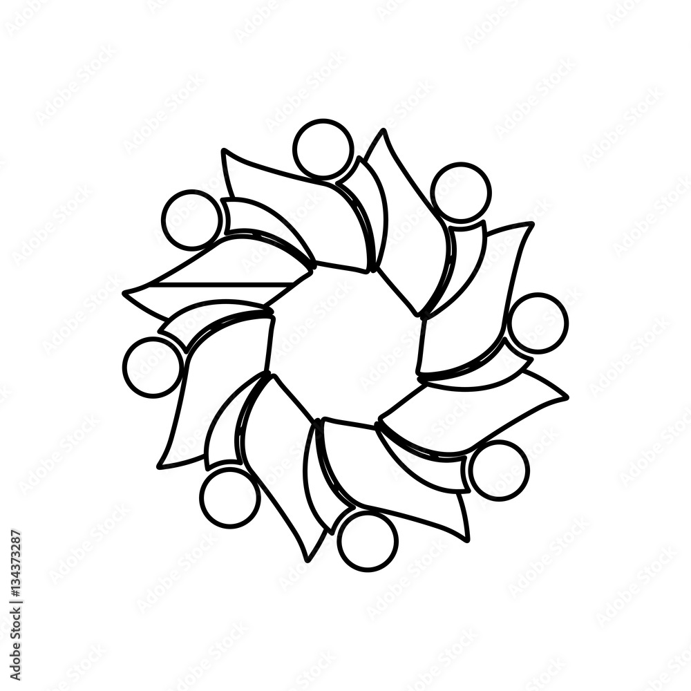 Abstract people symbol icon vector illustration graphic design