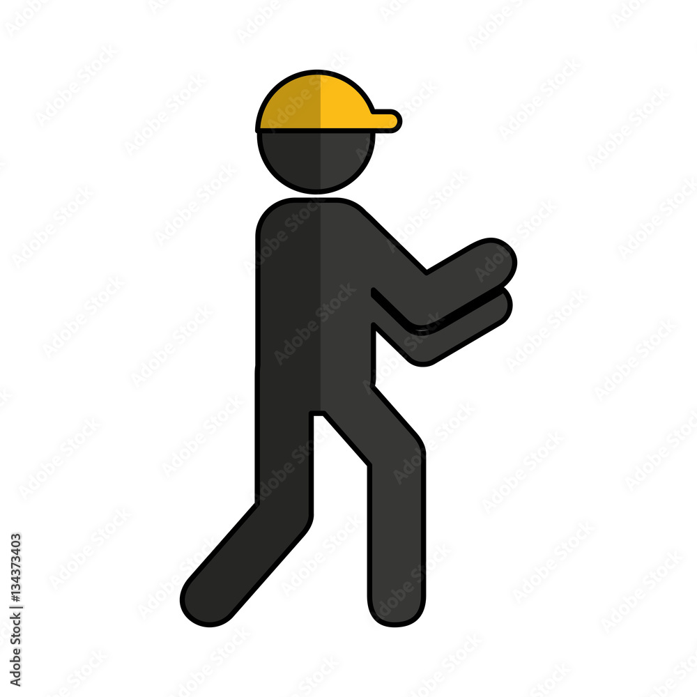 worker logistic silhouette icon vector illustration design worker logistic silhouette icon vector illustration design