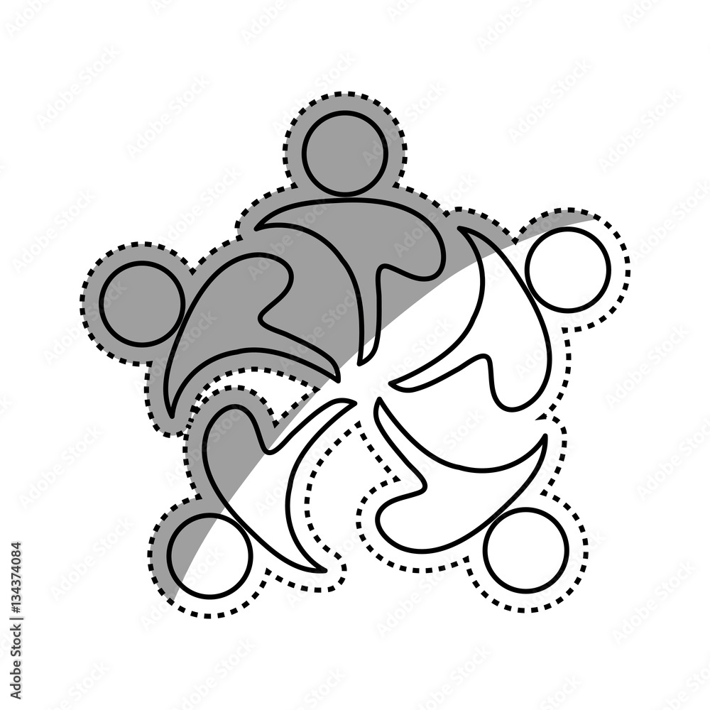 Obraz premium Abstract people symbol icon vector illustration graphic design
