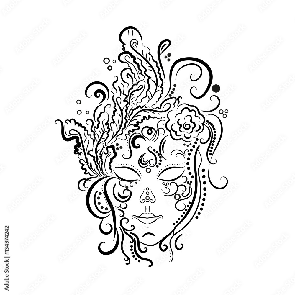 vector-black-and-white-illustration-stock-vector-adobe-stock