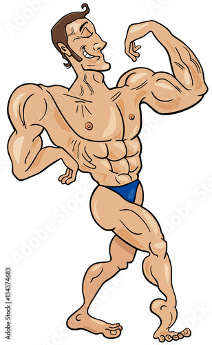 bodybuilder cartoon character