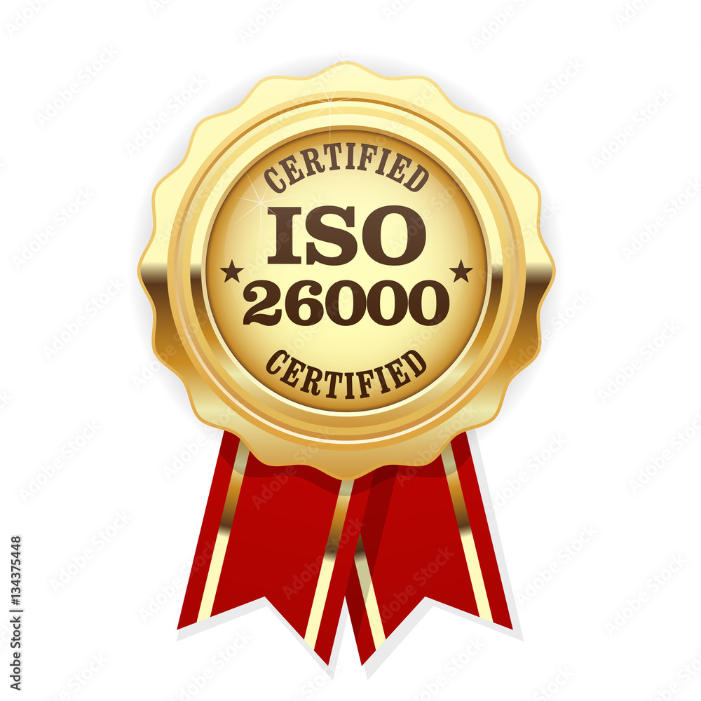 ISO 26000 standard rosette - social responsibility ISO 26000 standard rosette - social responsibility
