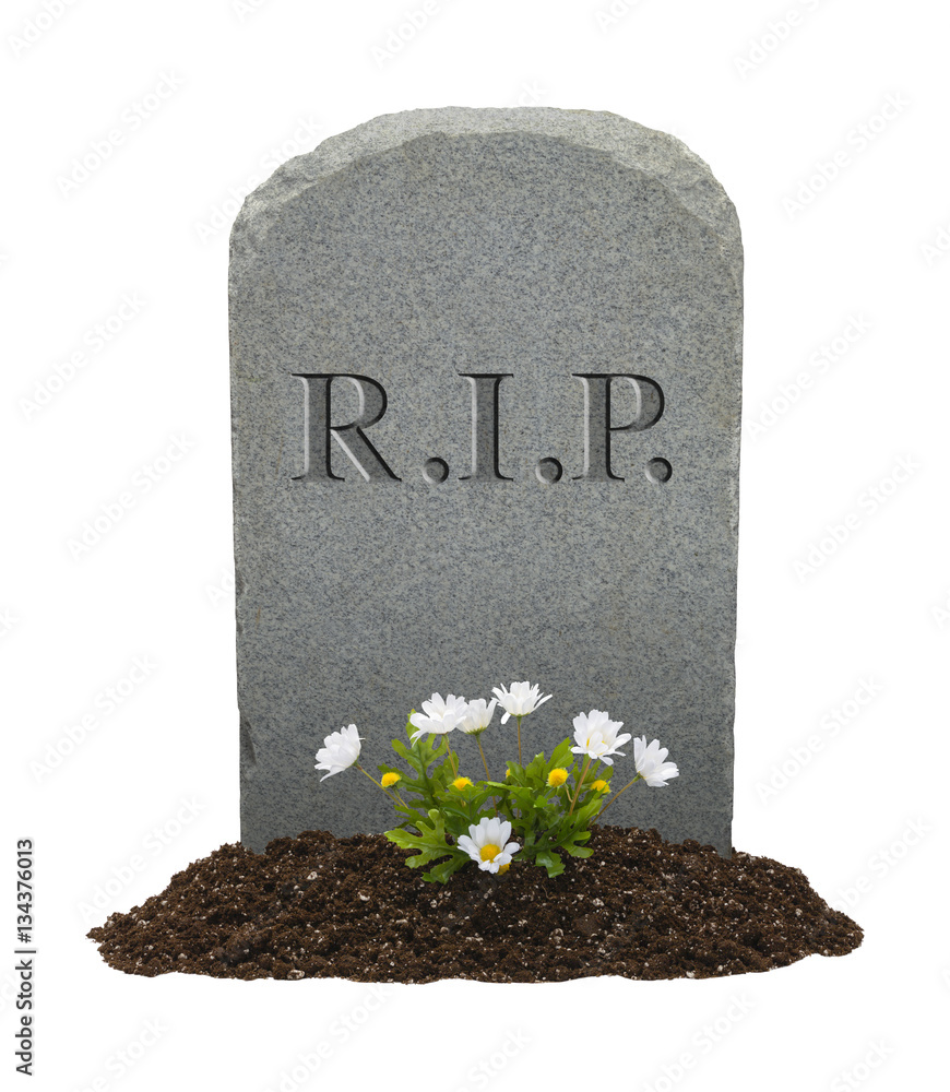 RIP Headstone StockIllustration Adobe Stock