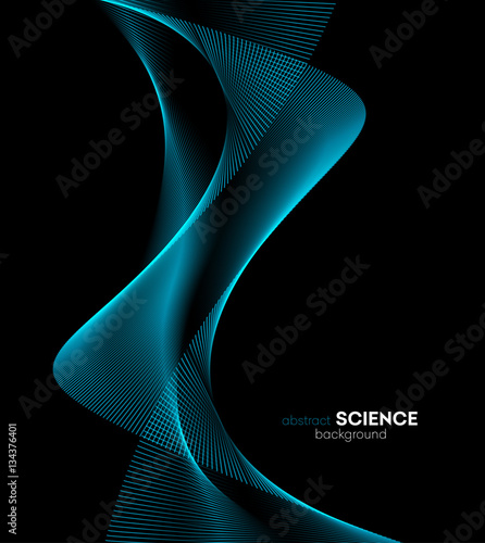 Abstract color wave design element