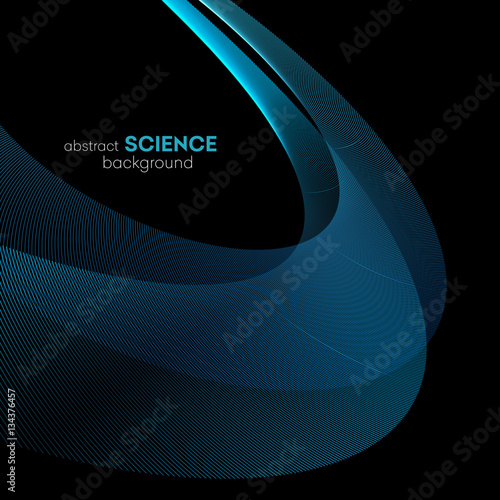 Abstract color wave design element