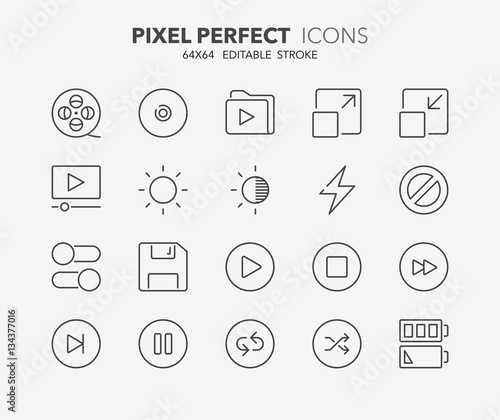 user interface thin line icons 4