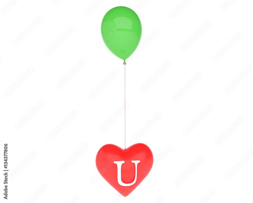 letter heart and ballon letter heart and ballon