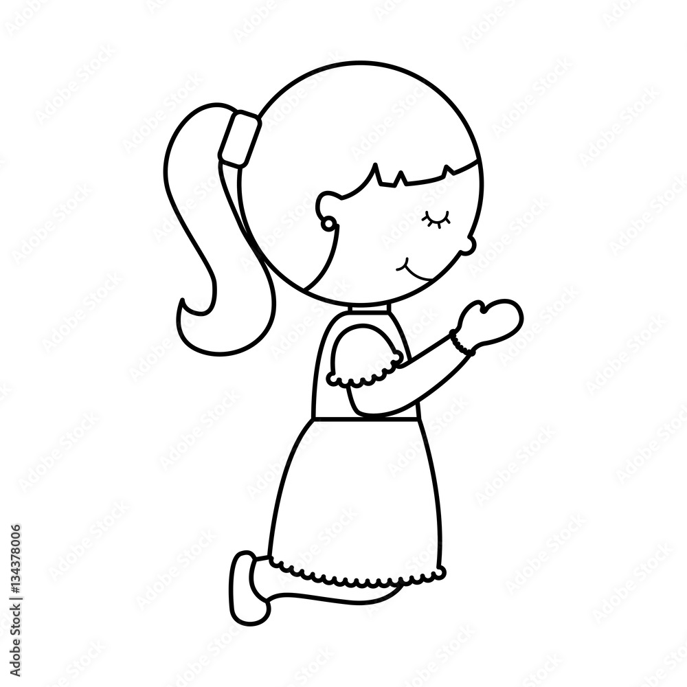 first communion girl character vector illustration design first communion girl character vector illustration design