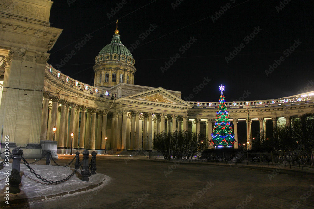 Christmas Tree at the Kazan Cathedral.