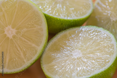 Konstfotografi Chopped fruit lime.
