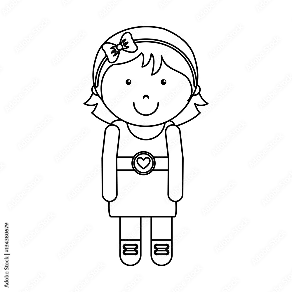 cute little girl character vector illustration design cute little girl character vector illustration design
