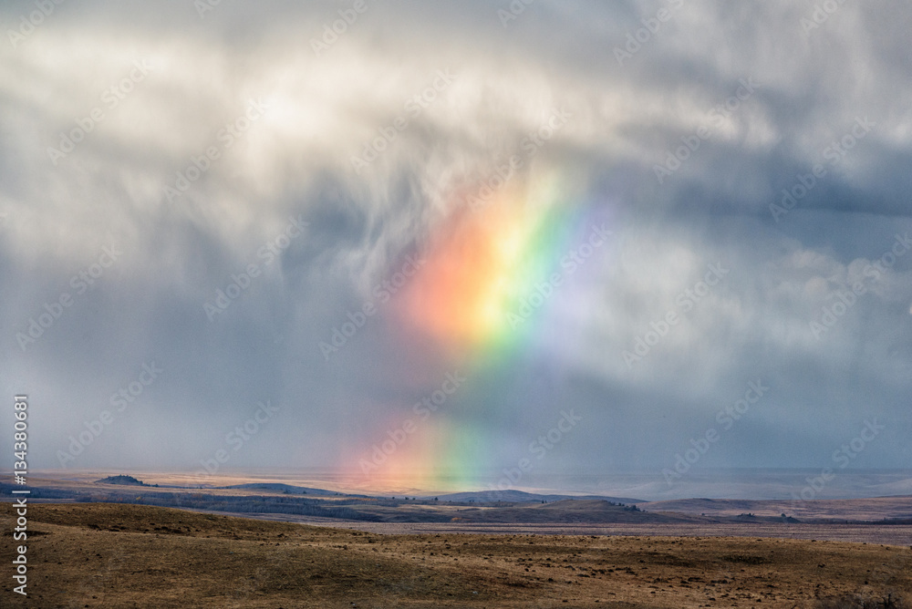 Rainbow over prairie in north-central Montana Rainbow over prairie in north-central Montana