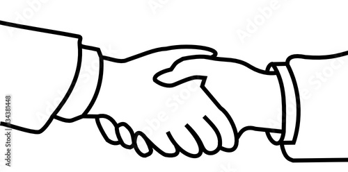 shake hands, business logo on a white background