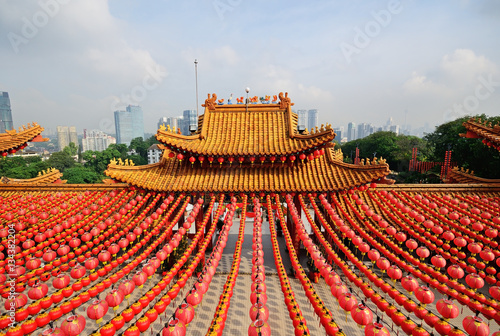 Lanterns decoration at Thean Hou Temple in Kuala Lumpur, Malaysia. photo