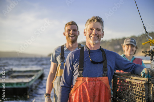 Family operating fishing business.