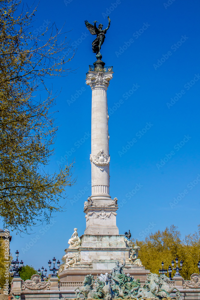 The Column of the Monument to the Girondins in Bordeaux, France