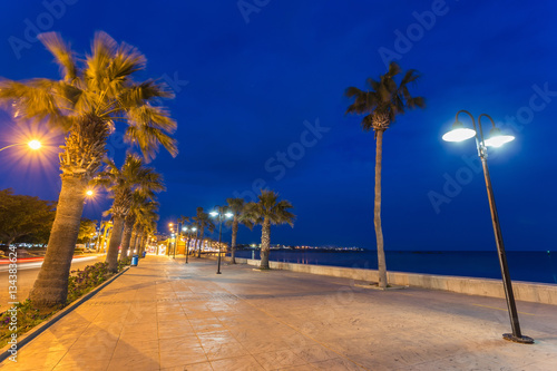 View over the seafront of the city Paphos in Cyrpus. photo