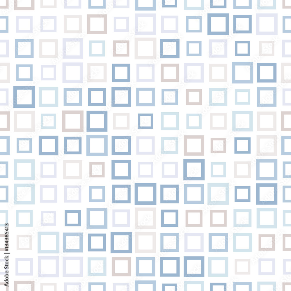 Fototapeta premium The pattern of bright squares on a white background.