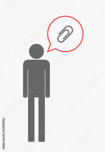 Isolated pictogram with a clip