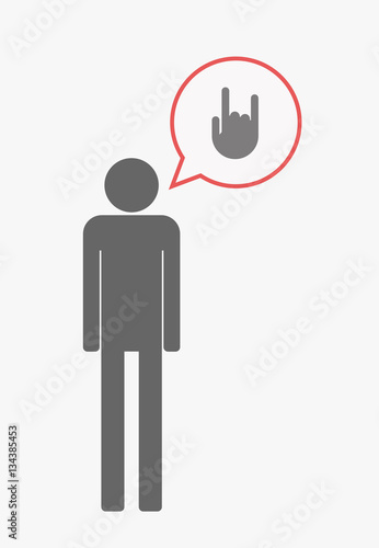 Isolated pictogram with a rocking hand