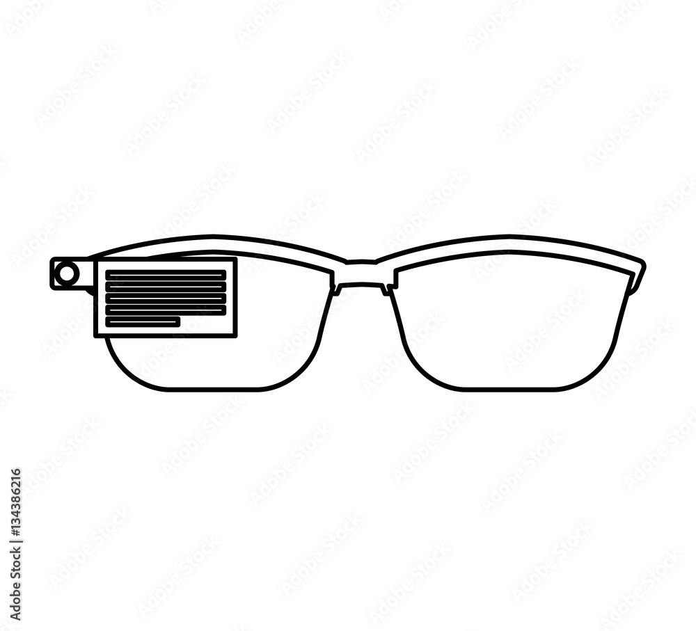 smartglass gadget isolated icon vector illustration design smartglass gadget isolated icon vector illustration design