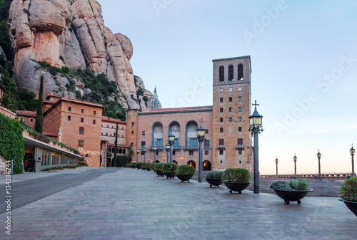 Fototapeta Naklejka Na Ścianę i Meble -  Spain. View of the Monastery of Montserrat in Catalonia, Barcelona.  Famous for the Virgin of Montserrat.