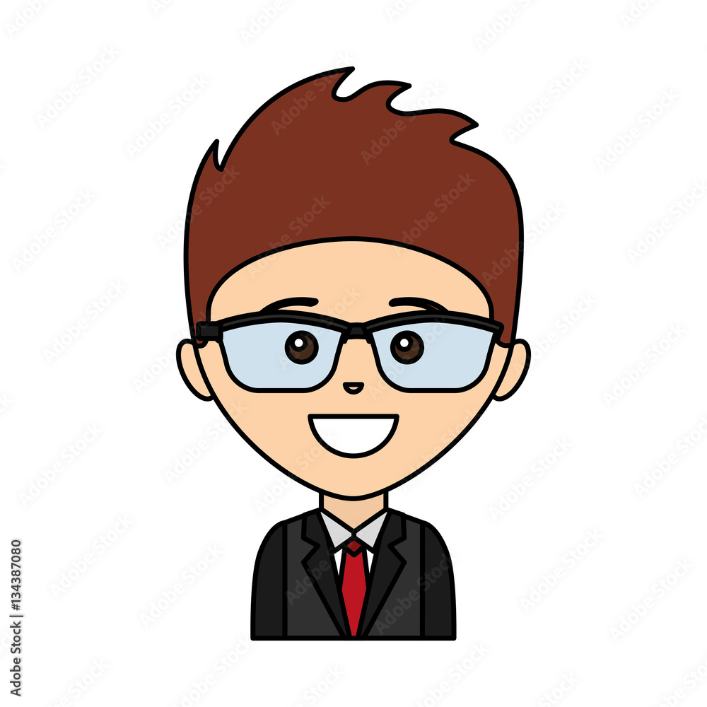 businessman character isolated icon vector illustration design