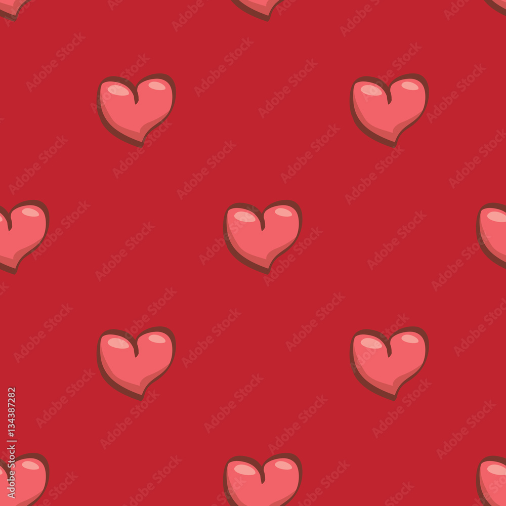 vector seamless heart pattern love background vector seamless heart pattern love background