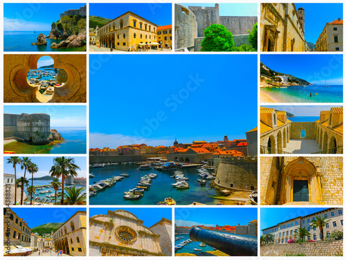 Dubrovnik, Croatia - Collage from views of old town