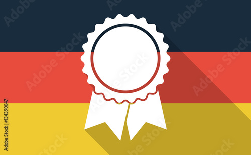 Long shadow Germany flag with  a ribbon award