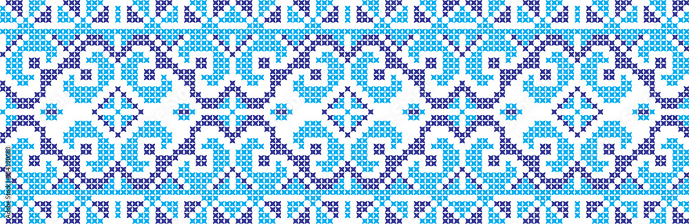 Embroidered cross-national pattern Embroidered cross-national pattern