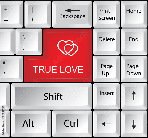 Computer Keyboard with True Love